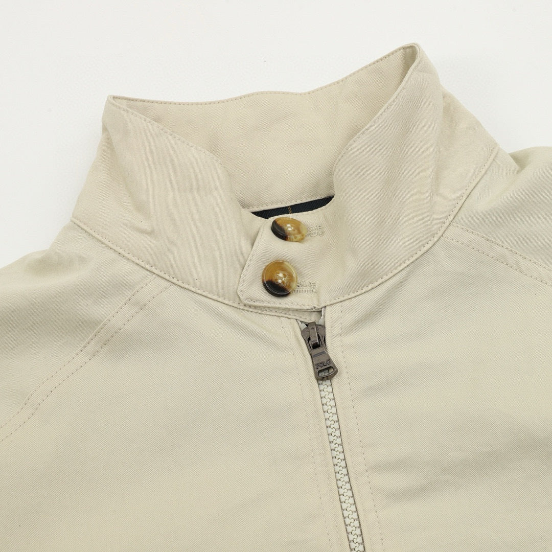 Polo Ralph Lauren Unisex Beige Stand-Collar Windbreaker – Pony Logo
