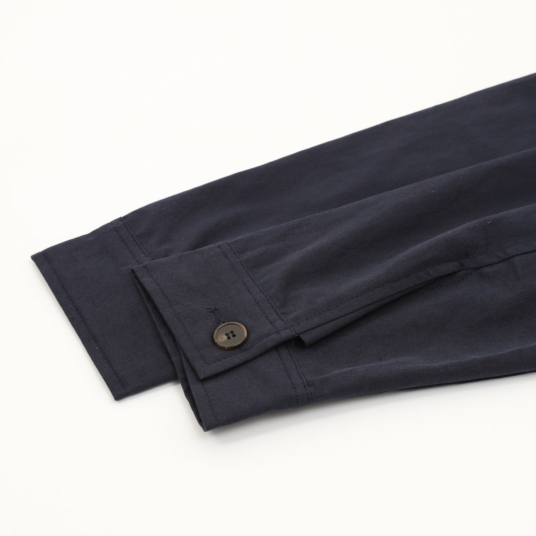 Polo Ralph Lauren Men's Harrington Jacket Classic Series, "Navy Blue" Full Zip Collared Windbreaker With Pony Logo