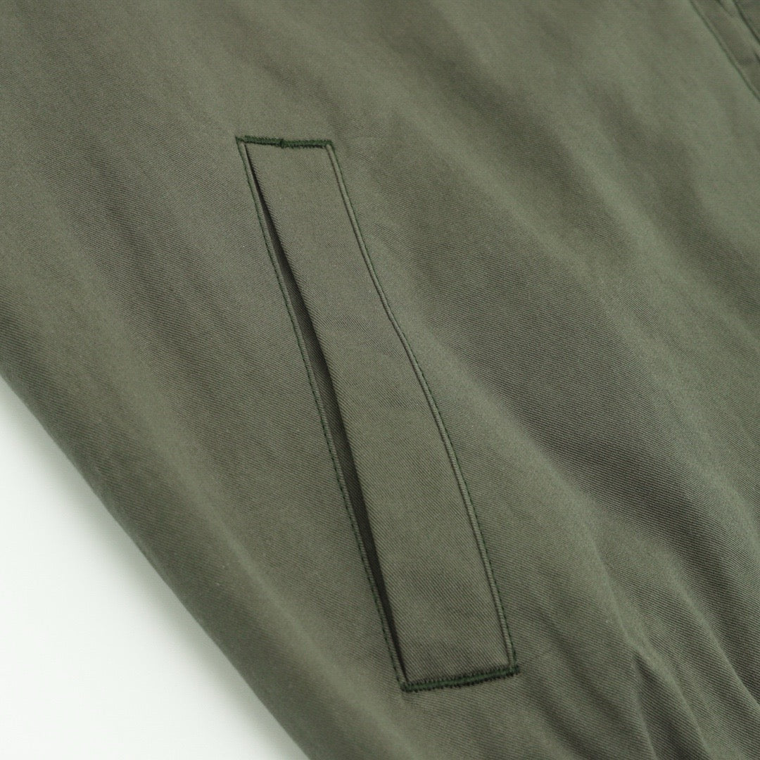 Polo Ralph Lauren Men's Harrington Jacket Classic Series, "Army Green" Full Zip Collared Windbreaker With Pony Logo
