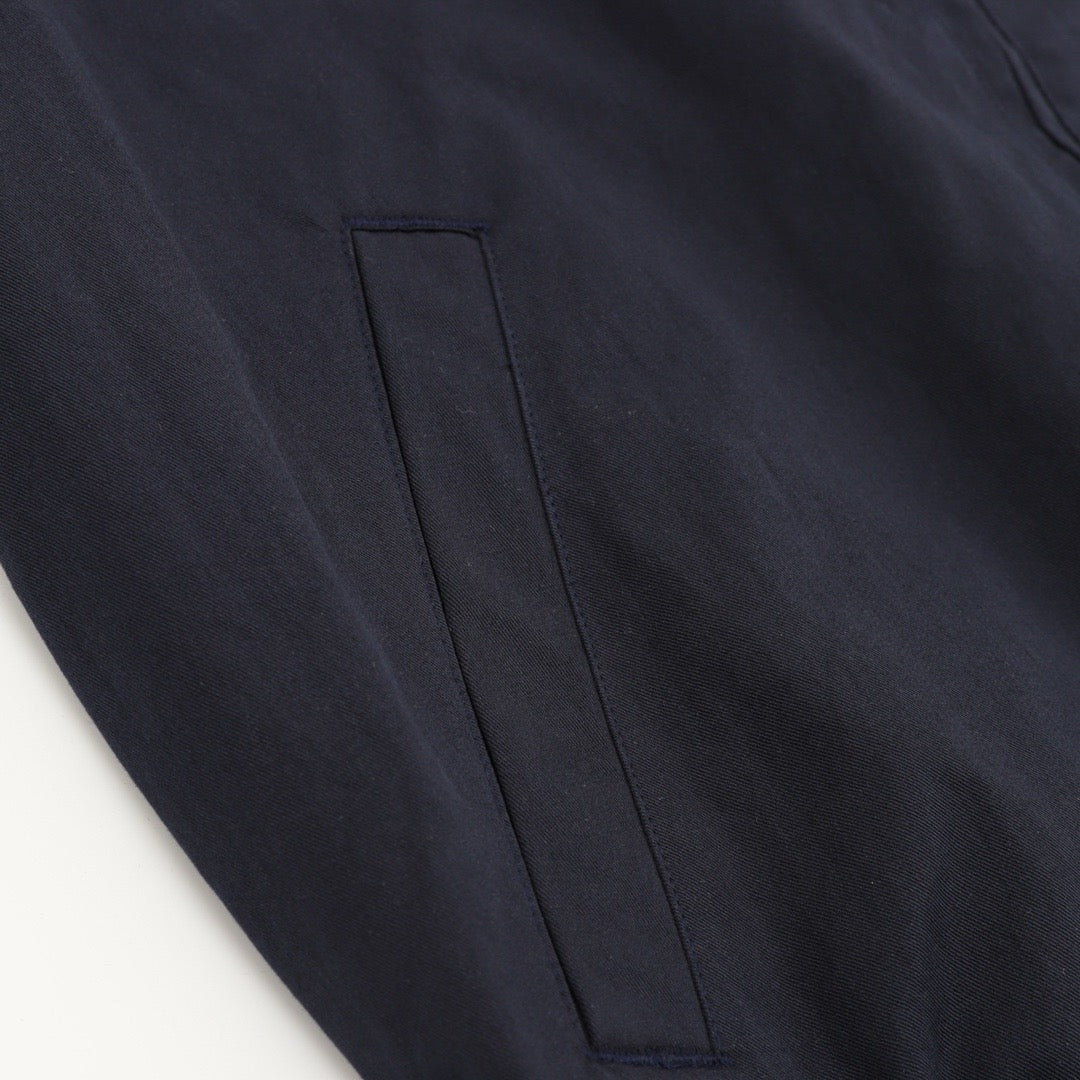 Polo Ralph Lauren Men's Harrington Jacket Classic Series, "Navy Blue" Full Zip Collared Windbreaker With Pony Logo