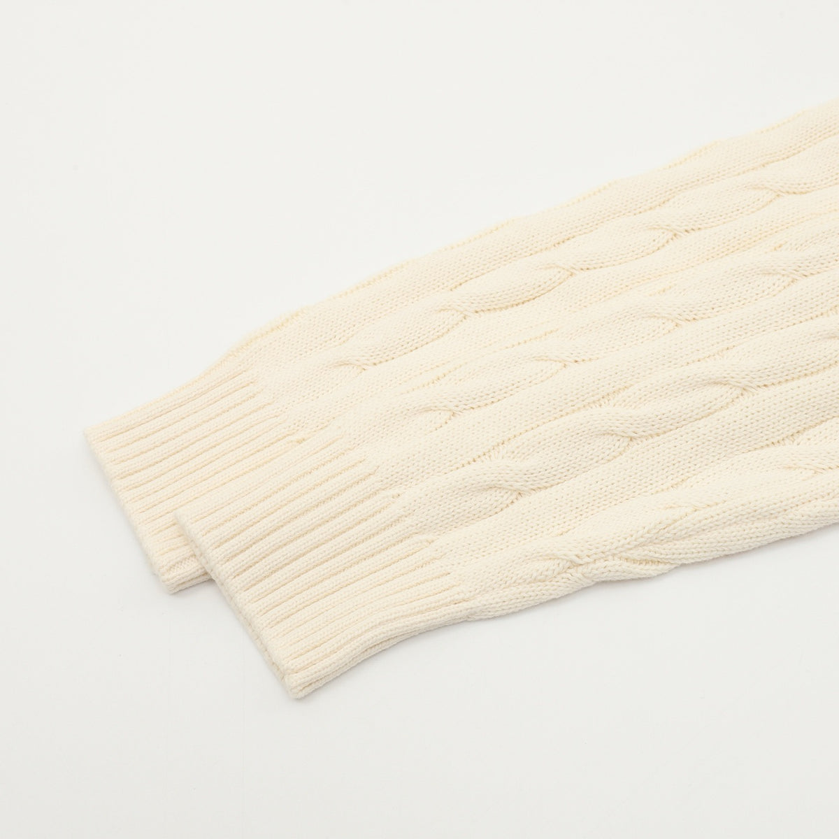 Polo Ralph Lauren Men's Cable Knit Sweater Classic Series, "Cream White" Full Zip Stand Collar Cardigan With Navy Pony Embroidery Logo