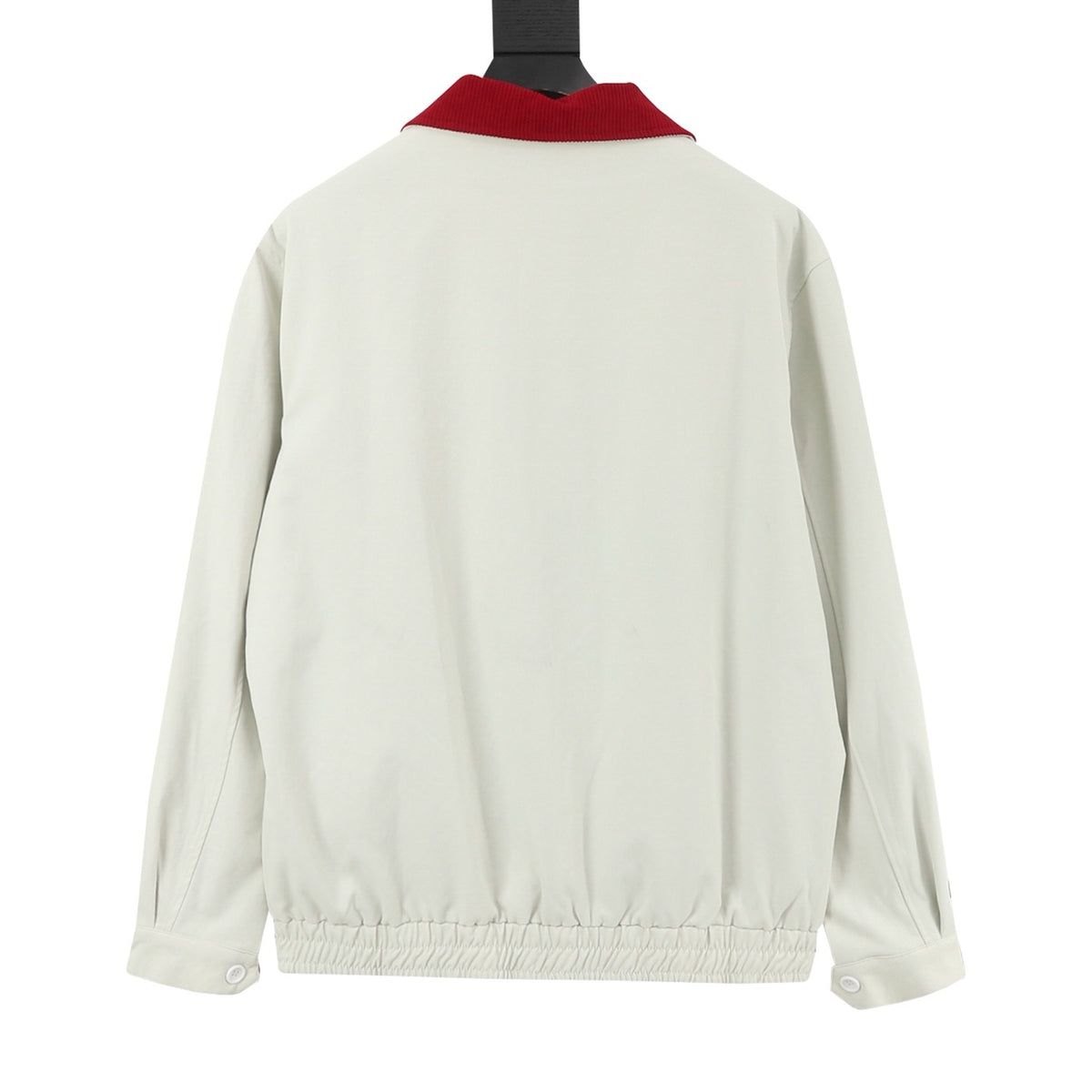 Polo Ralph Lauren Men's Harrington Jacket Classic Series, "Off White" Corduroy Collar Full Zip Windbreaker With Red Pony Embroidery Logo