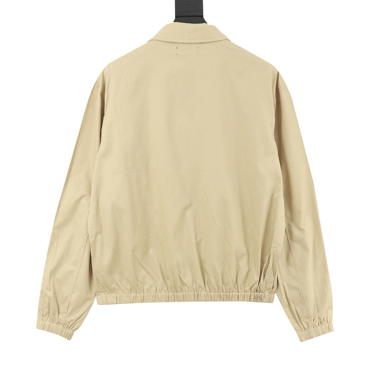 Polo Ralph Lauren Men's Harrington Jacket Classic Series, "Khaki" Lapel Full Zip Windbreaker With Yellow Pony Embroidery Logo