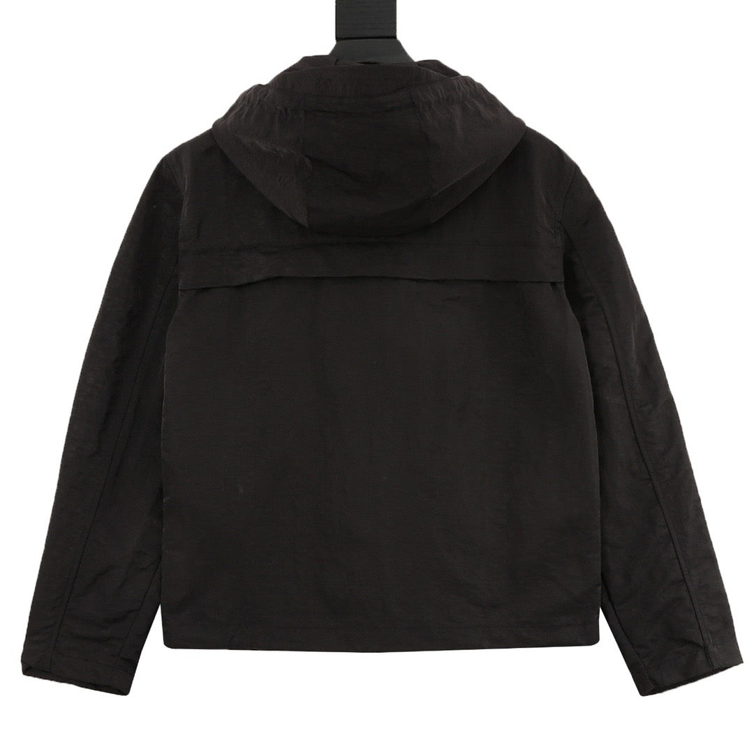 Polo Ralph Lauren Men's Hooded Windbreaker Classic Series, "Black" Full Zip Jacket With Red Pony Embroidery Logo