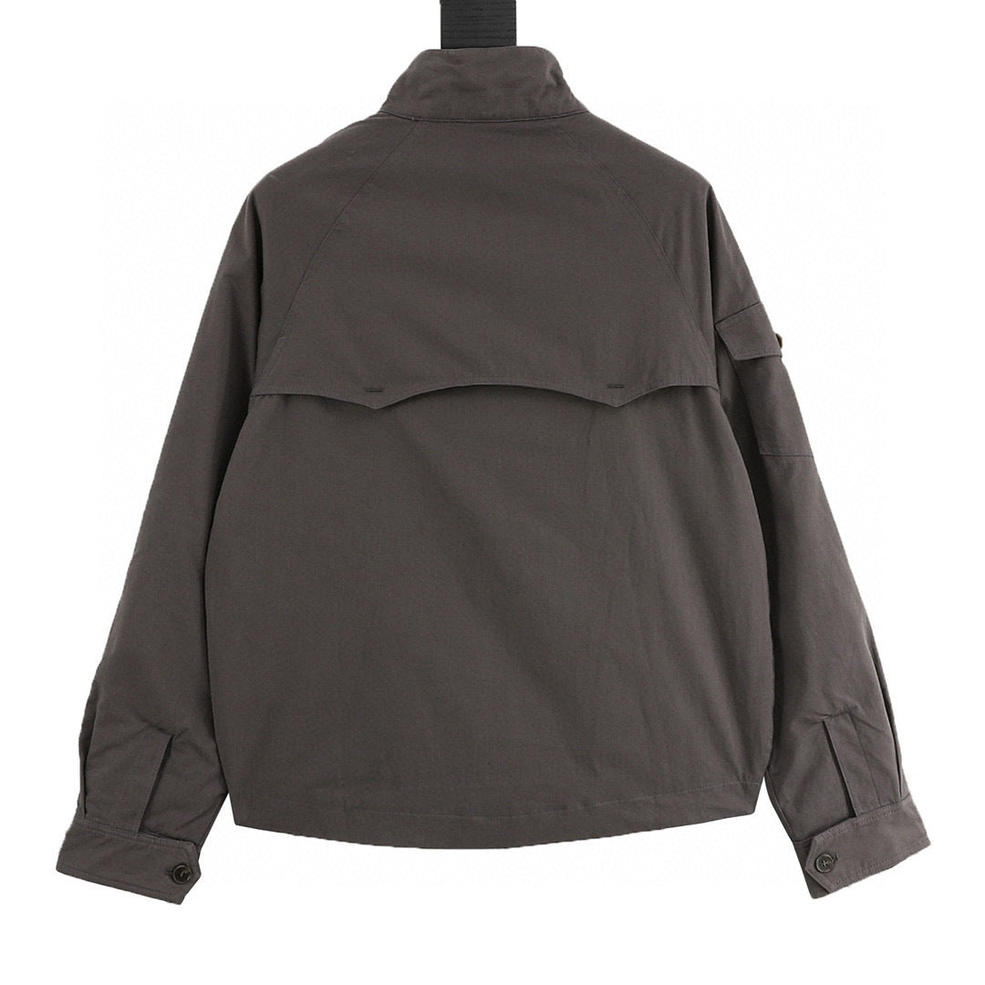 Polo Ralph Lauren Unisex Beige Stand-Collar Windbreaker – Pony Logo