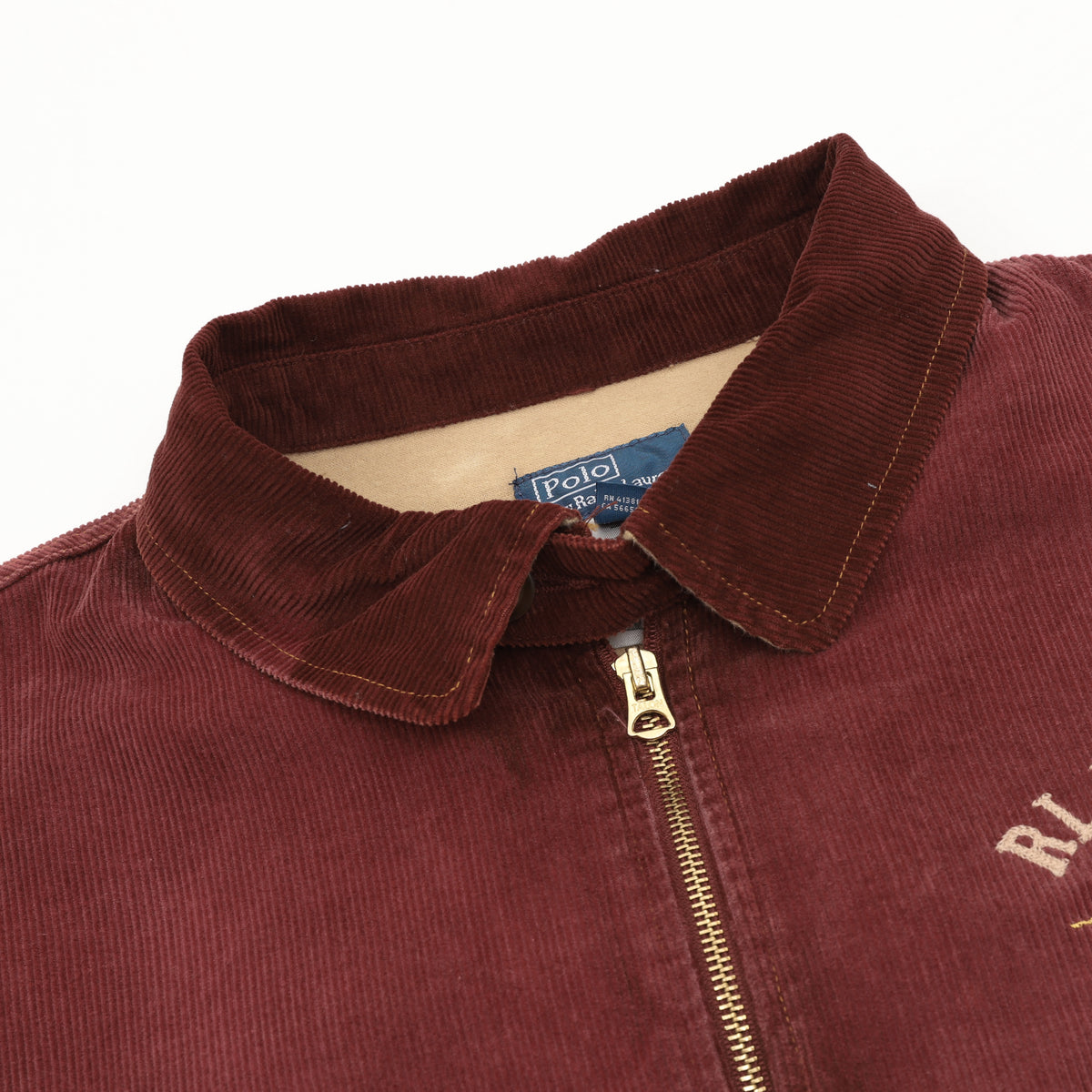 Polo Ralph Lauren Hudson Valley Series Corduroy Varsity Jacket Embroidered Outdoor Bomber Coat