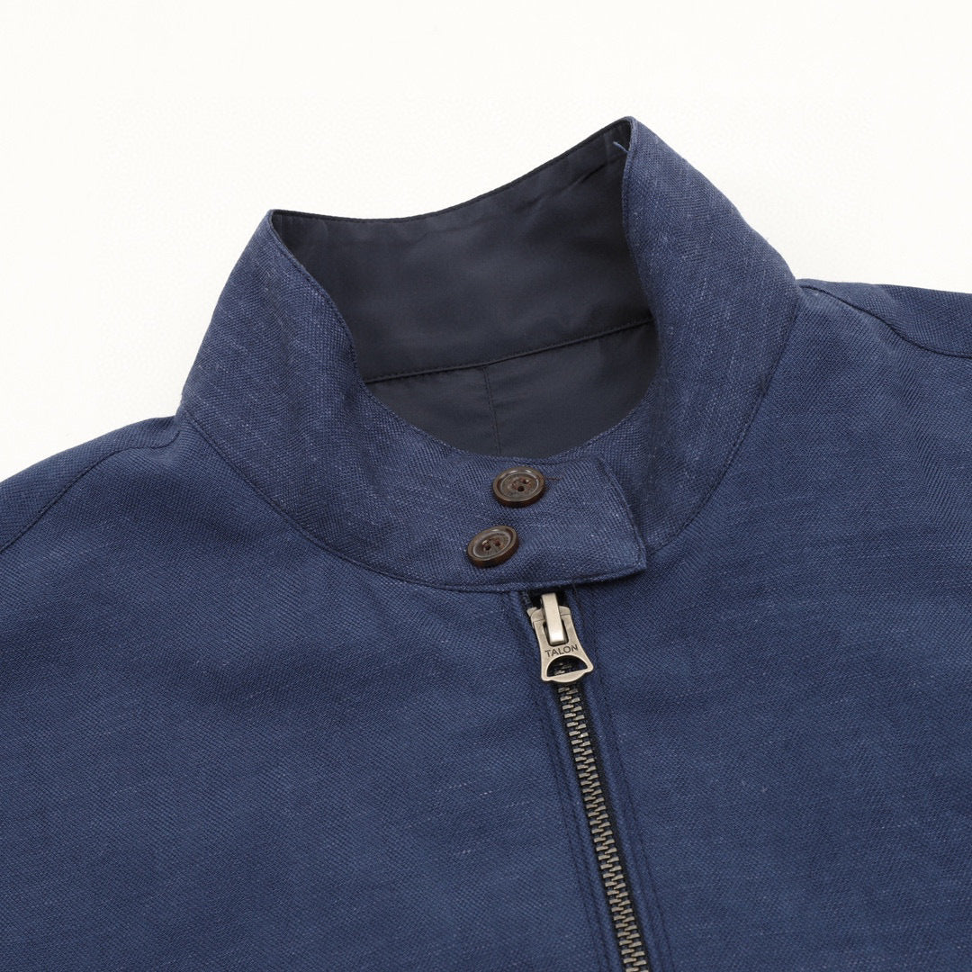 Polo Ralph Lauren Series Men's "Navy Blue" Harrington Jacket White Pony Embroidery Zip Casual Jacket